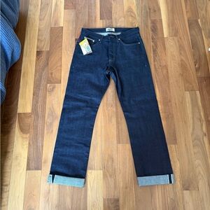 Naked & Famous “True Guy” Nightshade Stretch Selvedge Denim in Indigo Wash